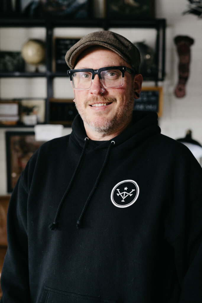 man in hoodie portrait