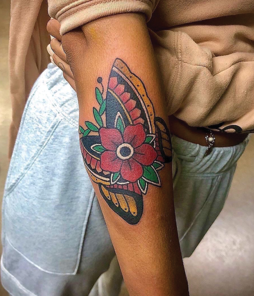 butterfly tattoo on arm