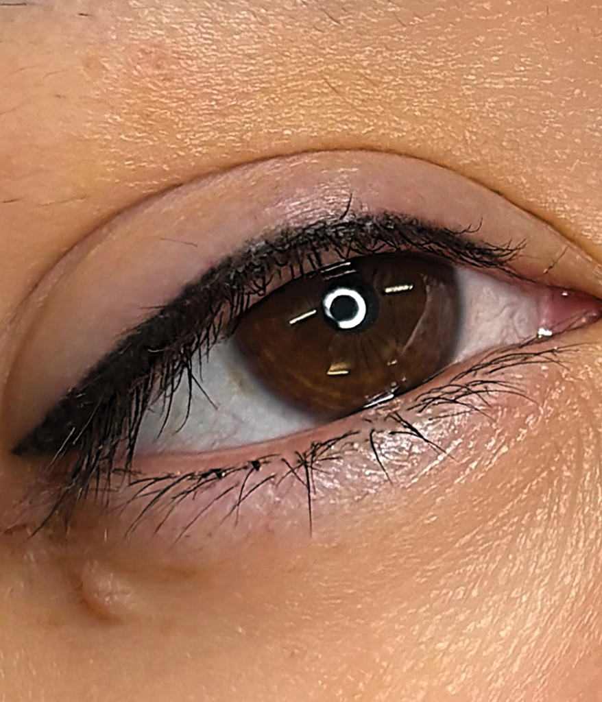 Permanent makeup eyes close-up