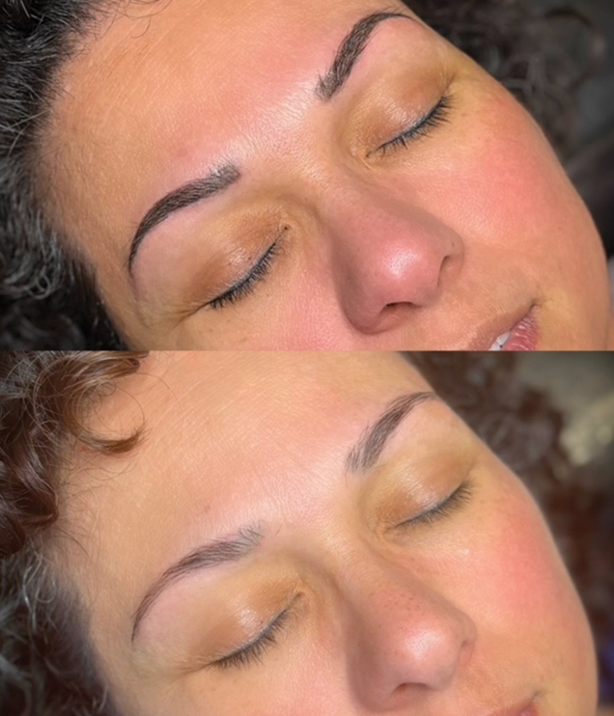 Permanent makeup healed brows