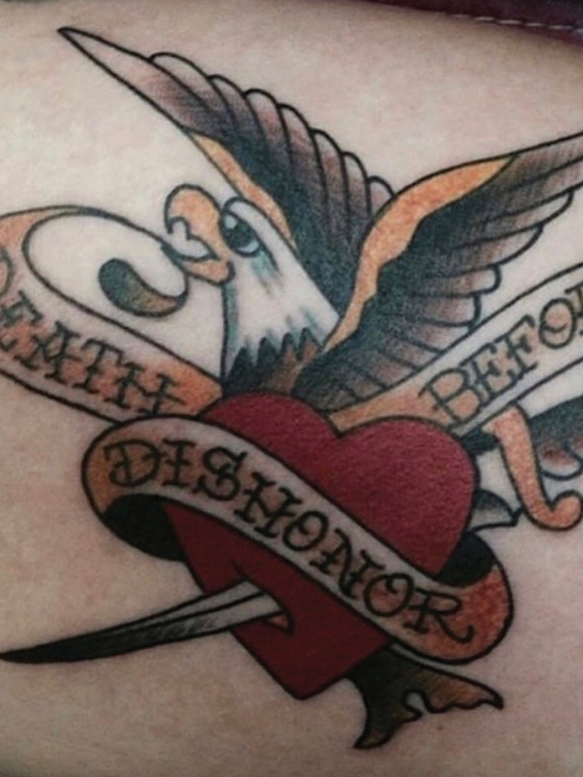 eagle and heart tattoo
