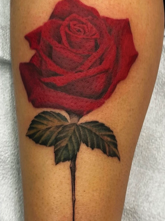 red rose tattoo