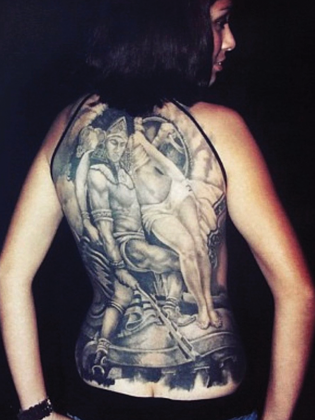 soldier back tattoo