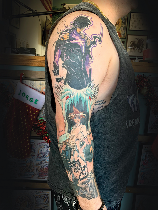 Anime character Tattoo on arm